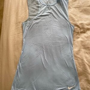 Nike Women's Light Blue Dri-FIT Tank Top